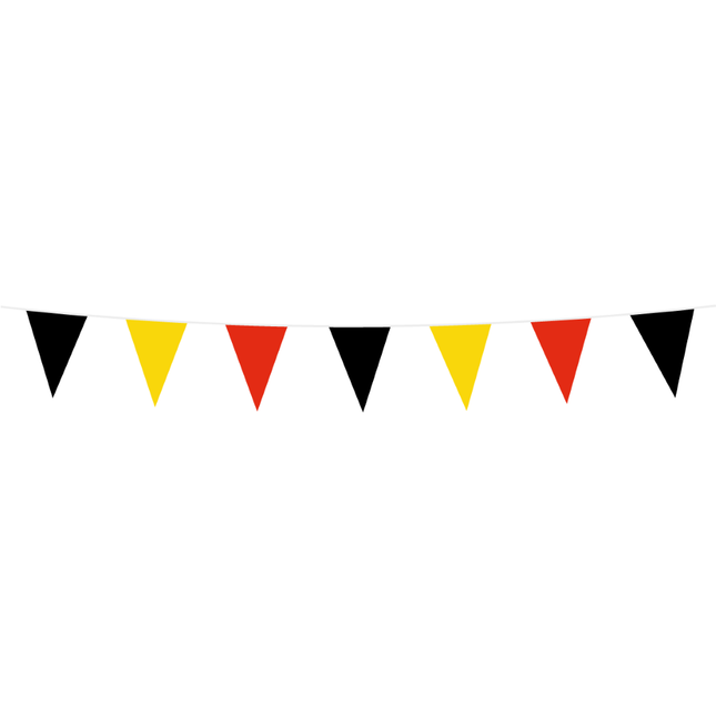 Mini Vlaggenlijn zwart / geel / rood 3 meter