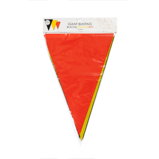 Giga Vlaggenlijn zwart / geel / rood 10 Meter