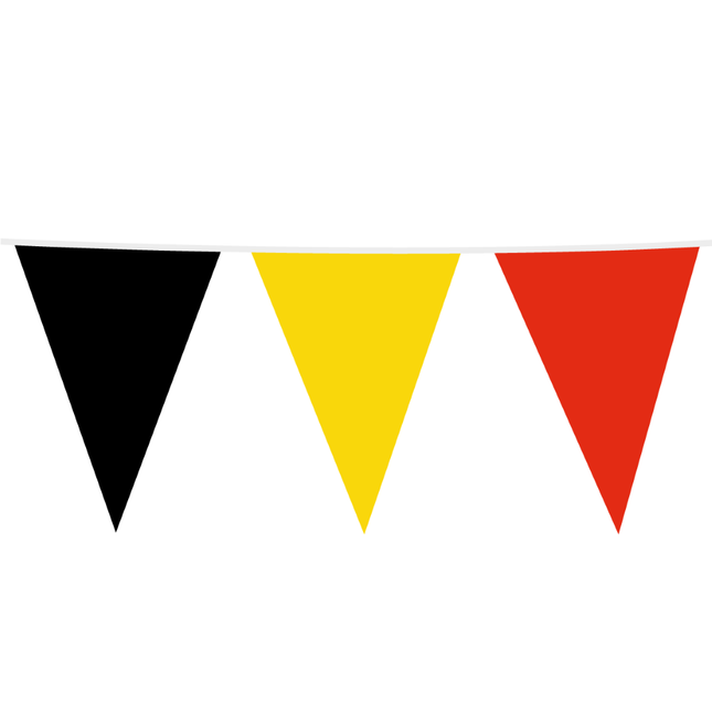 Giga Vlaggenlijn zwart / geel / rood 10 Meter