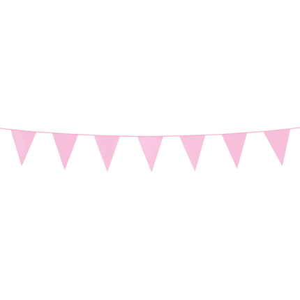 Mini Vlaggenlijn baby roze 3 meter