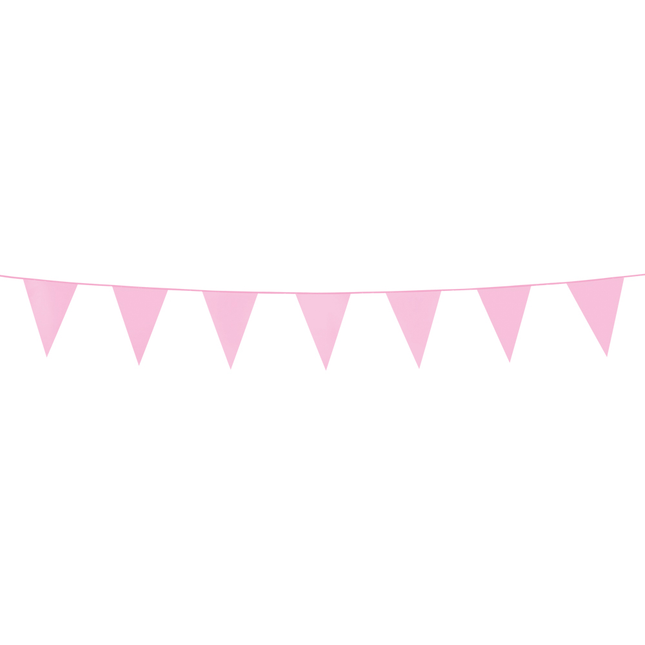 Mini Vlaggenlijn baby roze 3 meter