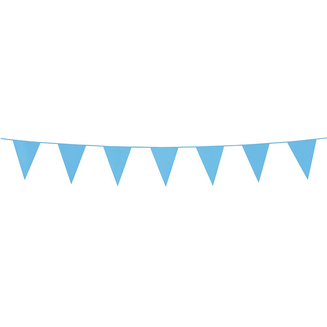 Mini Vlaggenlijn baby blauw 3 meter