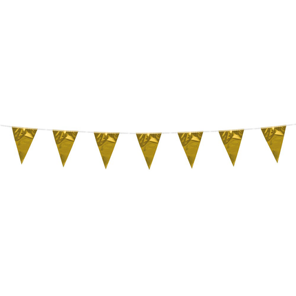 Mini Vlaggenlijn metallic goud 3 meter