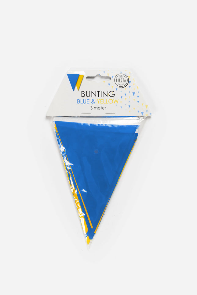 Mini Vlaggenlijn blauw / geel 3 meter
