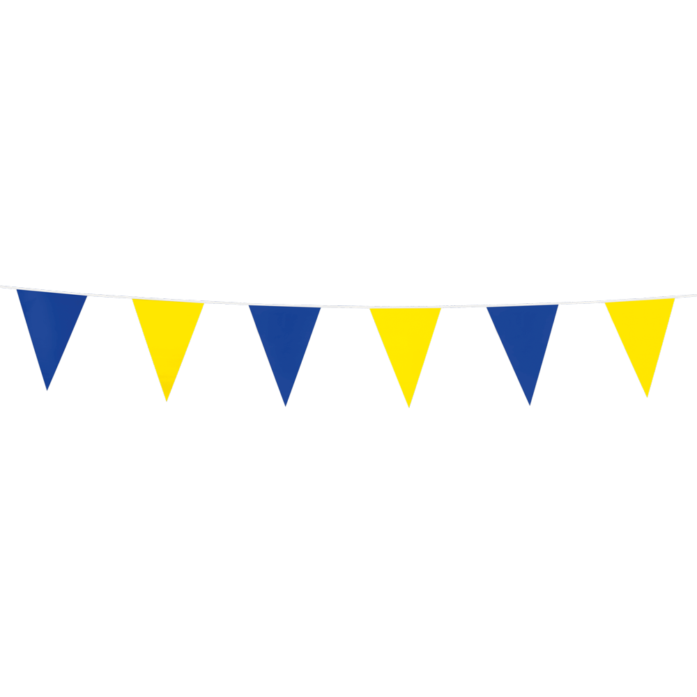 Mini Vlaggenlijn blauw / geel 3 meter