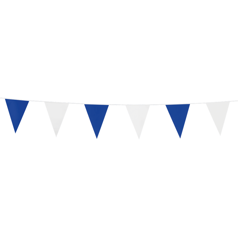 Mini Vlaggenlijn blauw / wit 3 meter