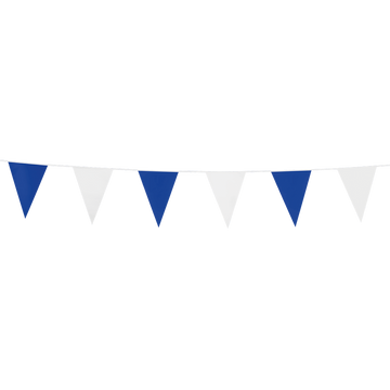 Mini Vlaggenlijn blauw / wit 3 meter