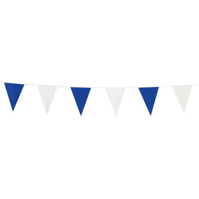 Mini Vlaggenlijn blauw / wit 3 meter