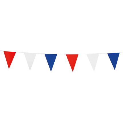 Mini Vlaggenlijn rood / wit / blauw 3 meter