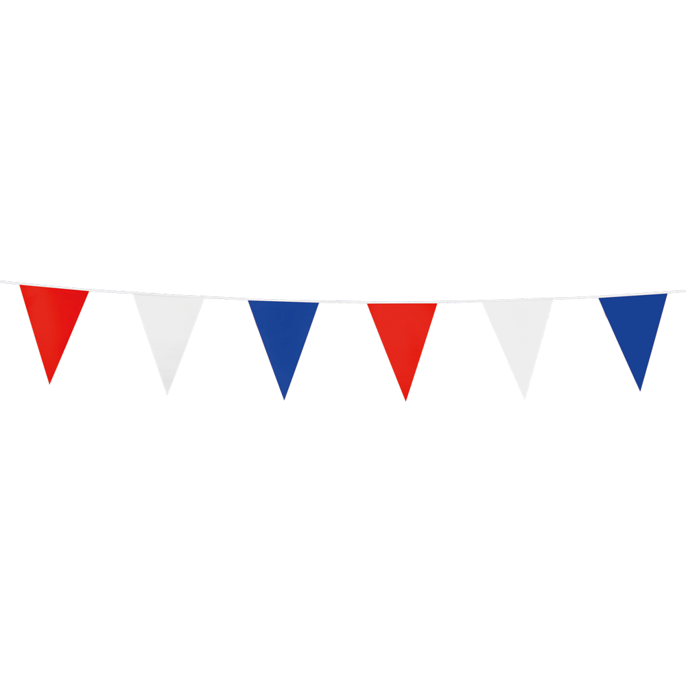 Mini Vlaggenlijn rood / wit / blauw 3 meter