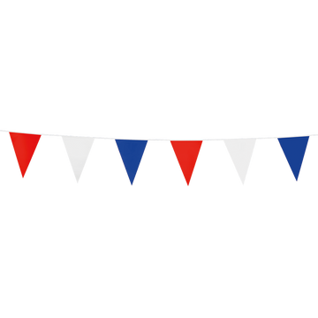 Mini Vlaggenlijn rood / wit / blauw 3 meter