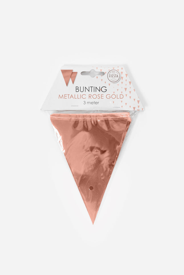 Mini Vlaggenlijn metallic rosé goud 3 meter