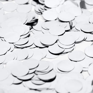 Metallic Confetti Zilver XL - 23mm 250gr