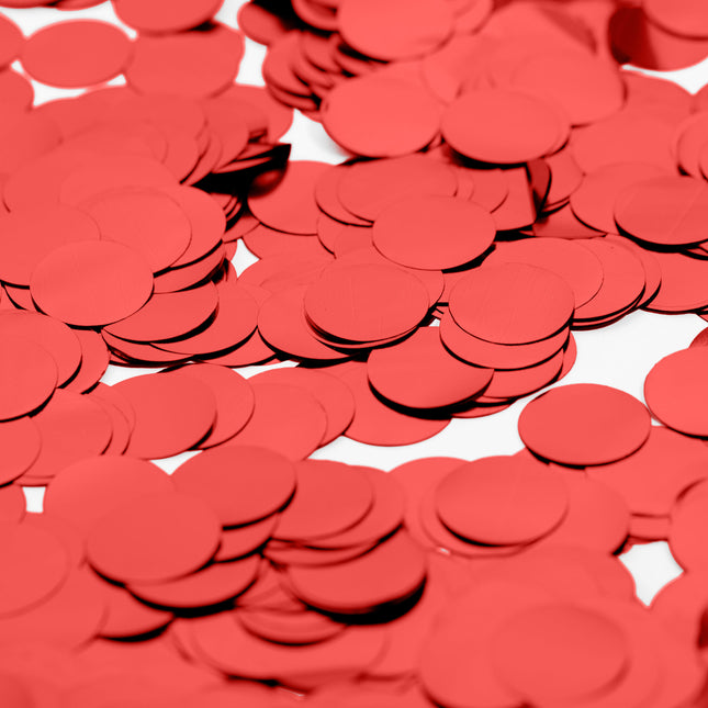 Metallic Confetti Rood XL - 23mm 250gr