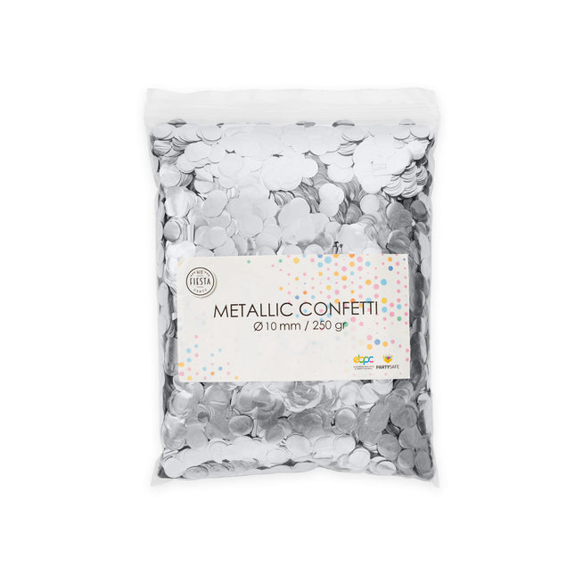 Metallic Confetti Zilver - 10mm 250gr