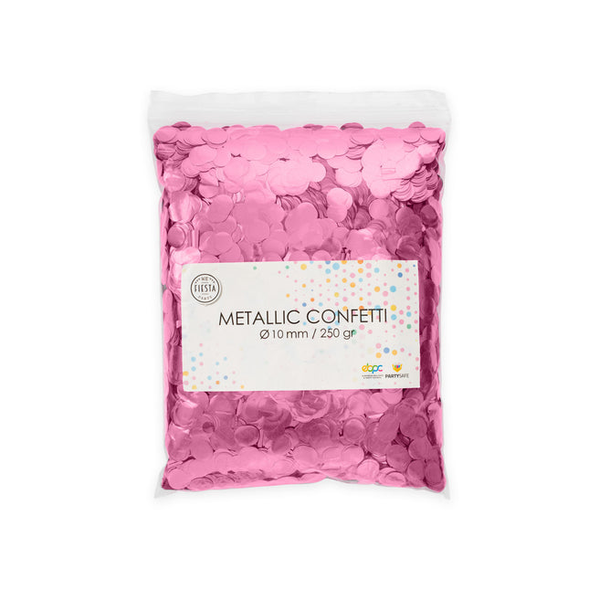 Metallic Confetti Baby Roze - 10mm 250gr