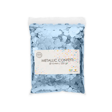 Metallic Confetti Baby Blauw - 10mm 250gr