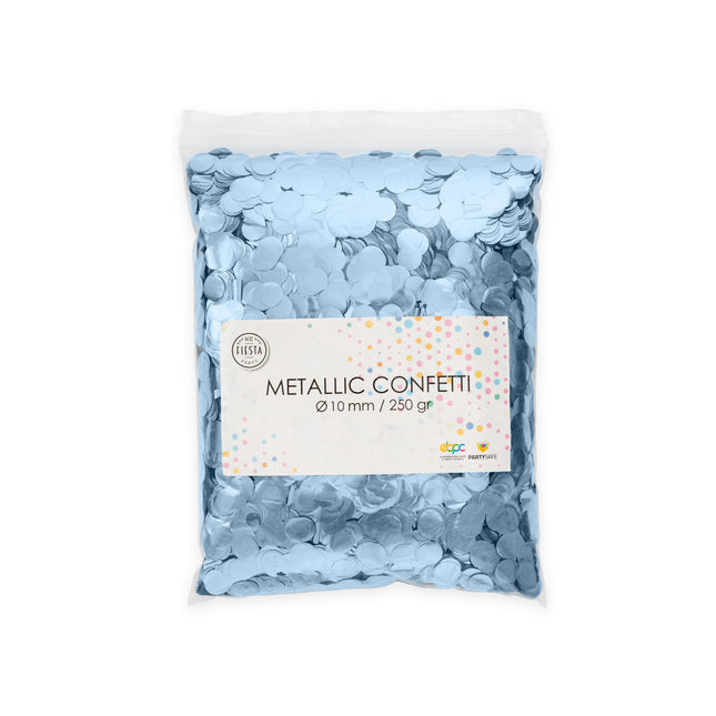Metallic Confetti Baby Blauw - 10mm 250gr