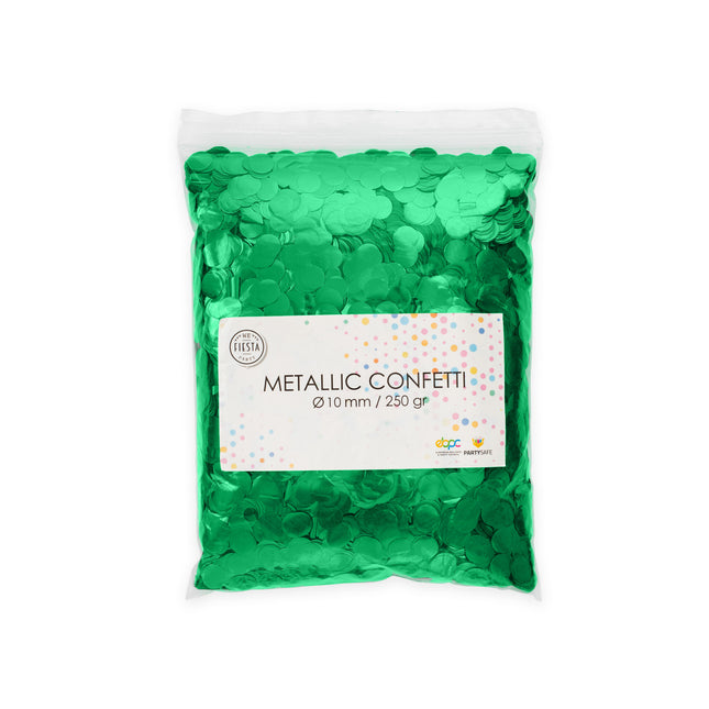 Metallic Confetti Groen - 10mm 250gr