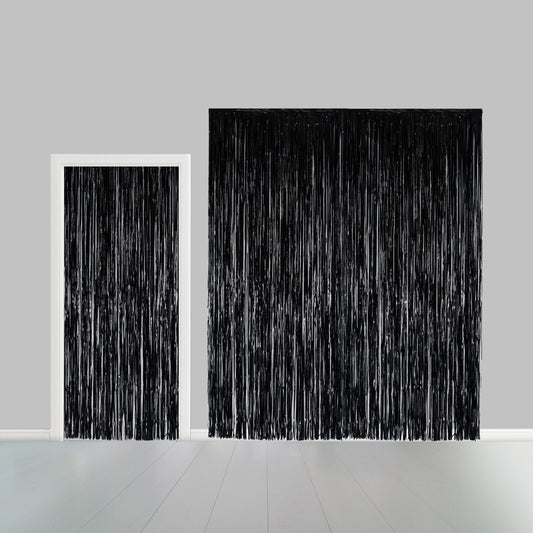 Deurgordijn 1x2,4m Zwart