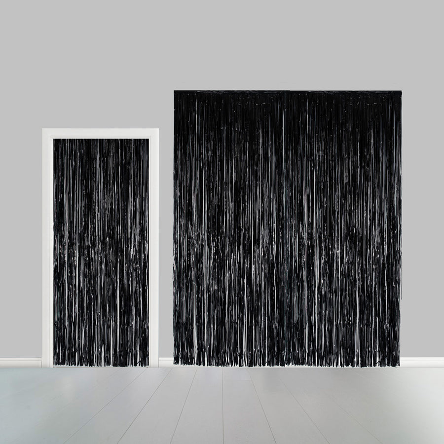 Deurgordijn 1x2,4m Zwart
