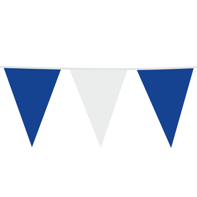 Giga Vlaggenlijn blauw / wit 10 Meter