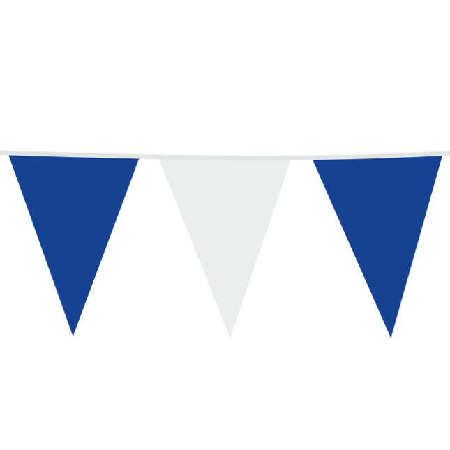 Giga Vlaggenlijn blauw / wit 10 Meter
