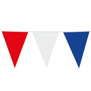 Giga Vlaggenlijn rood / wit / blauw 10 Meter