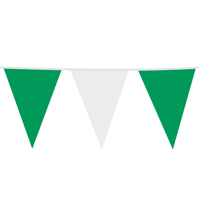 Giga Vlaggenlijn groen / wit 10 Meter