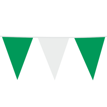 Giga Vlaggenlijn groen / wit 10 Meter
