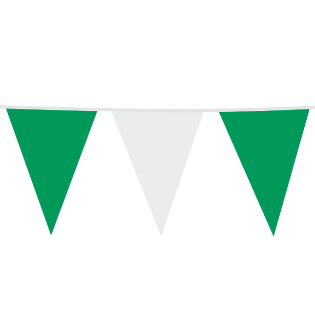 Giga Vlaggenlijn groen / wit 10 Meter