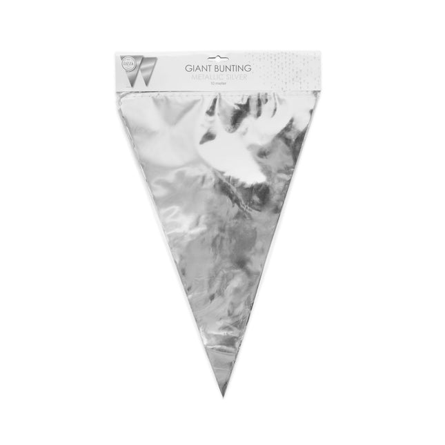 Giga Vlaggenlijn metallic zilver 10 Meter