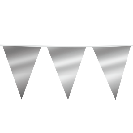 Giga Vlaggenlijn metallic zilver 10 Meter