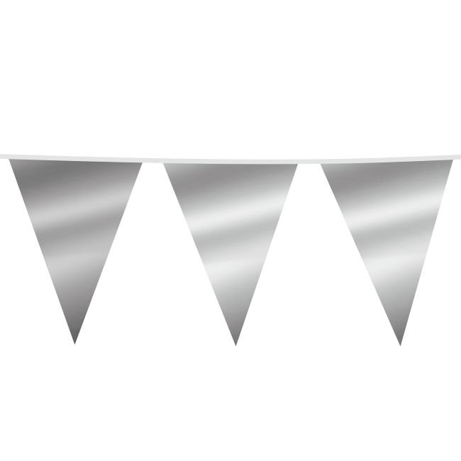 Giga Vlaggenlijn metallic zilver 10 Meter