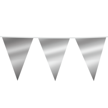 Giga Vlaggenlijn metallic zilver 10 Meter