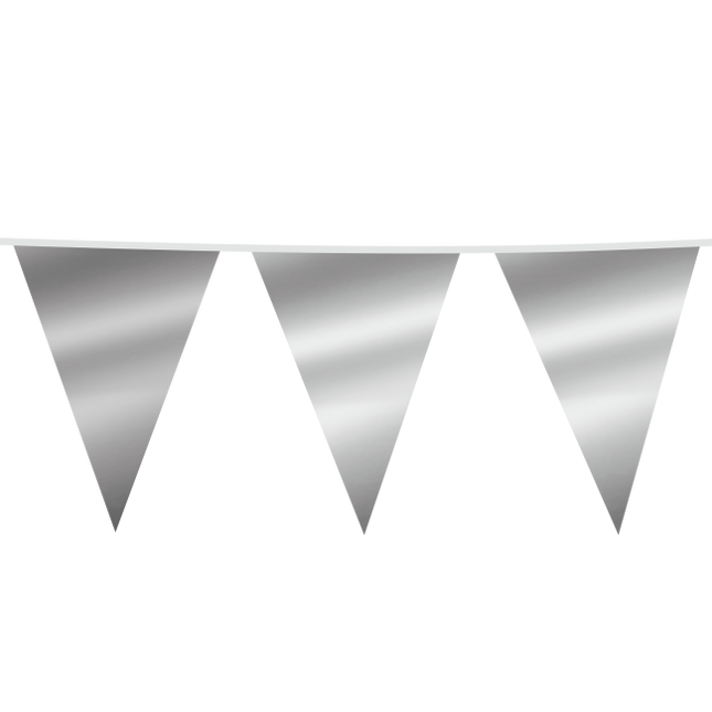 Giga Vlaggenlijn metallic zilver 10 Meter