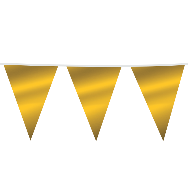 Giga Vlaggenlijn metallic goud 10 Meter