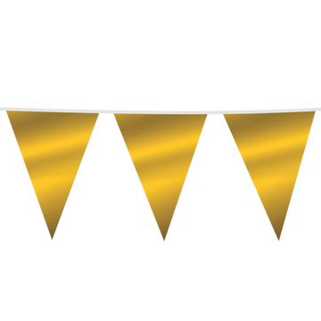 Giga Vlaggenlijn metallic goud 10 Meter