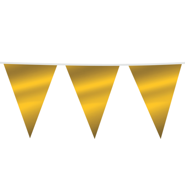 Giga Vlaggenlijn metallic goud 10 Meter