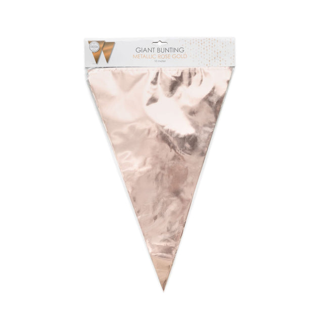 Giga Vlaggenlijn metallic rosé goud 10 Meter