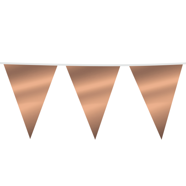 Giga Vlaggenlijn metallic rosé goud 10 Meter
