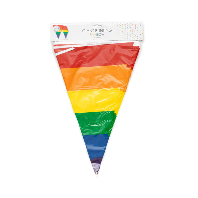 Giga Vlaggenlijn regenboog 10 Meter