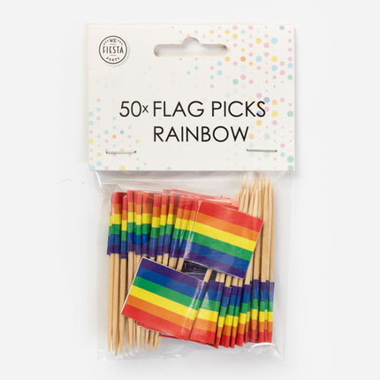 50x Vlagprikkers Regenboog