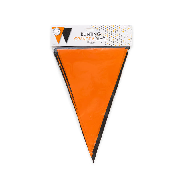 Vlaggenlijn Zwart / Oranje 10 meter