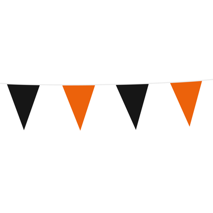 Vlaggenlijn Zwart / Oranje 10 meter