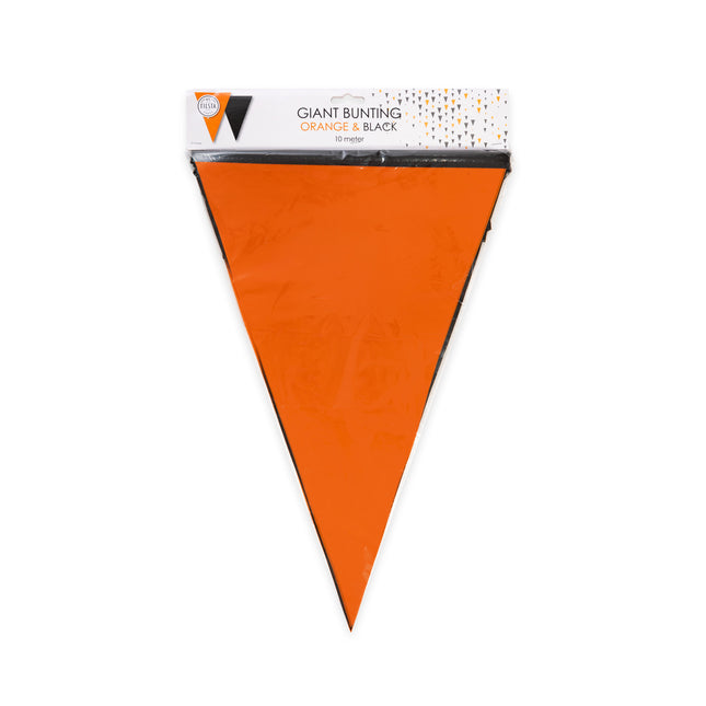 Giga Vlaggenlijn zwart / oranje 10 Meter
