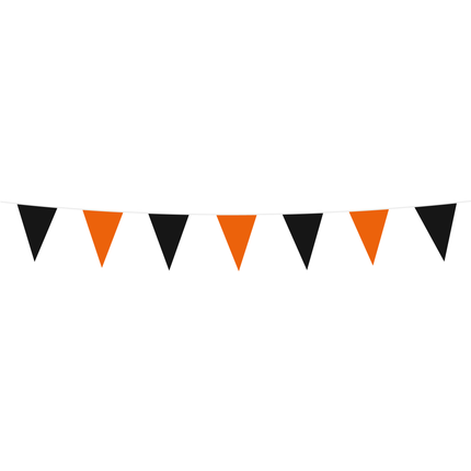 Mini Vlaggenlijn zwart / oranje 3 meter