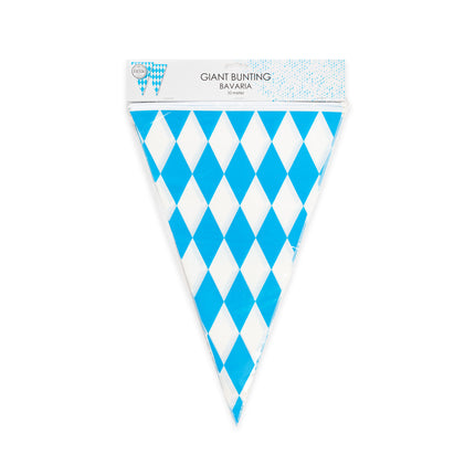 Vlaggenlijn Blauw / Wit Geruit Bavaria 10 meter