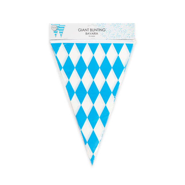 Vlaggenlijn Blauw / Wit Geruit Bavaria 10 meter