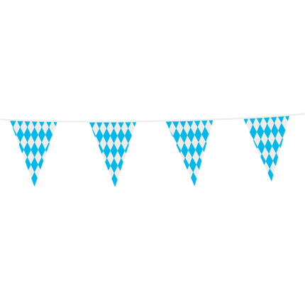 Vlaggenlijn Blauw / Wit Geruit Bavaria 10 meter